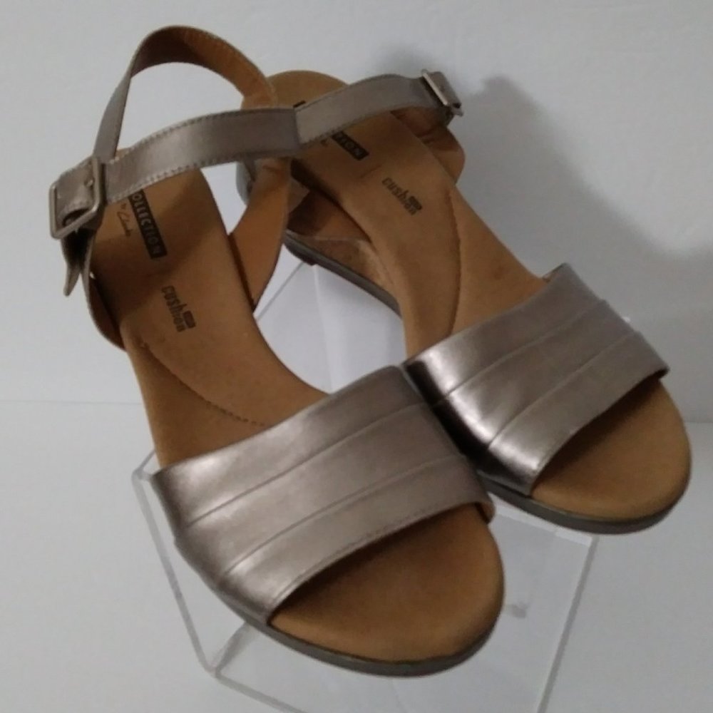 Clarks Strap Wedge Sandals - Picture 10 of 16
